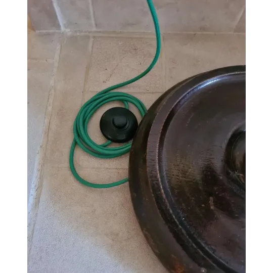 Lampadaire vis de pressoir et jute