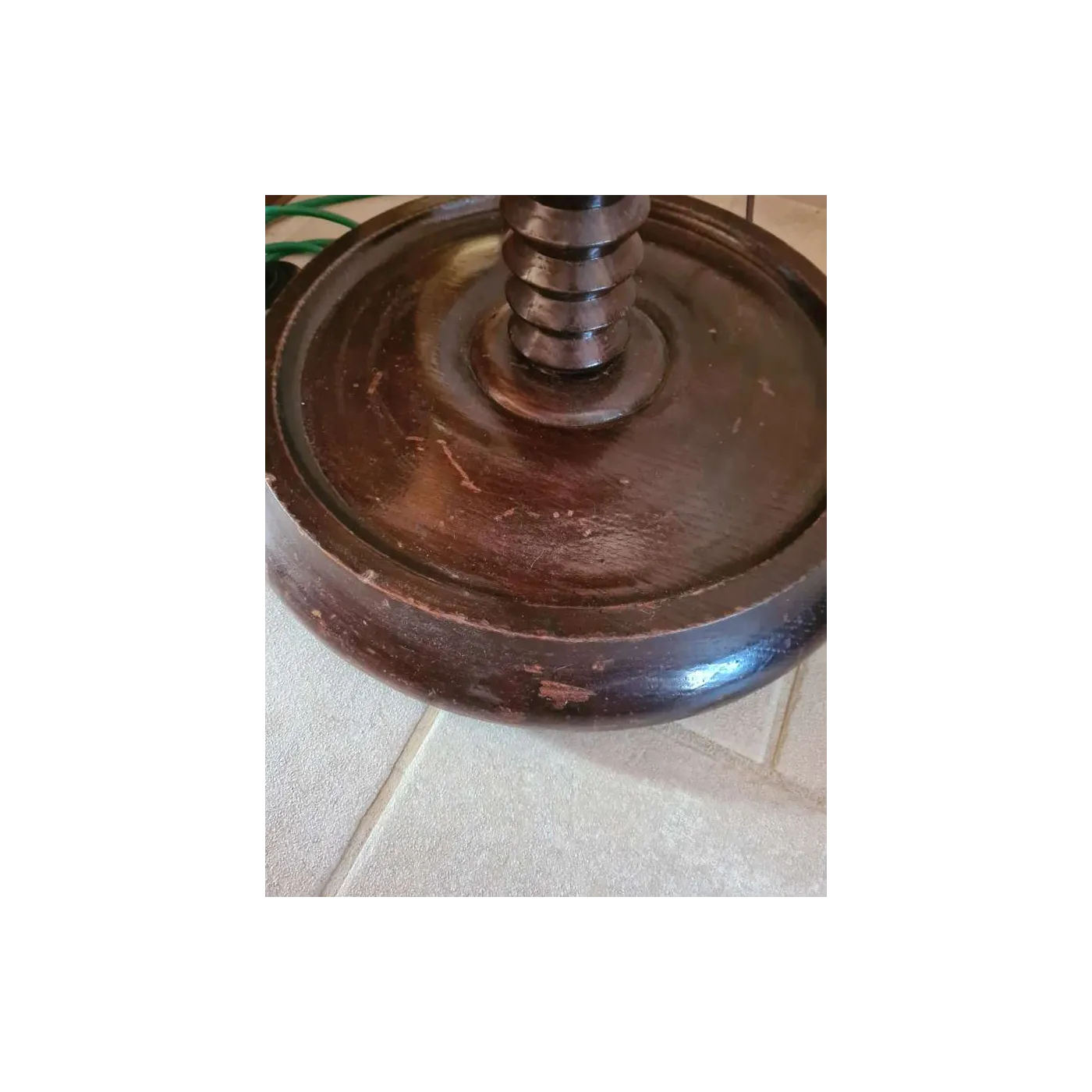 Lampadaire vis de pressoir et jute