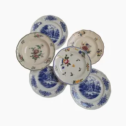 Assiettes plates vintage