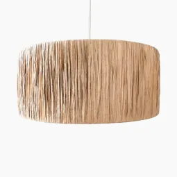 Suspension abat-jour raphia