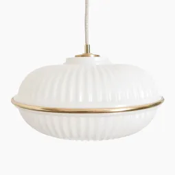 Suspension vintage en plastique laiton