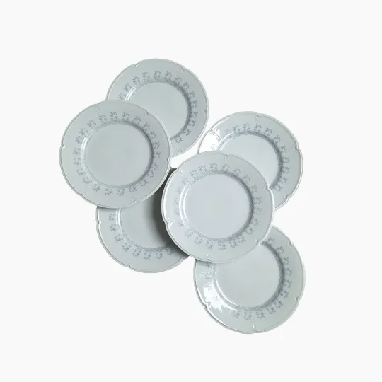 Assiettes plates porcelaine de Limoges