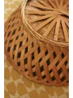 Corbeille ajourée ronde vannerie vintage