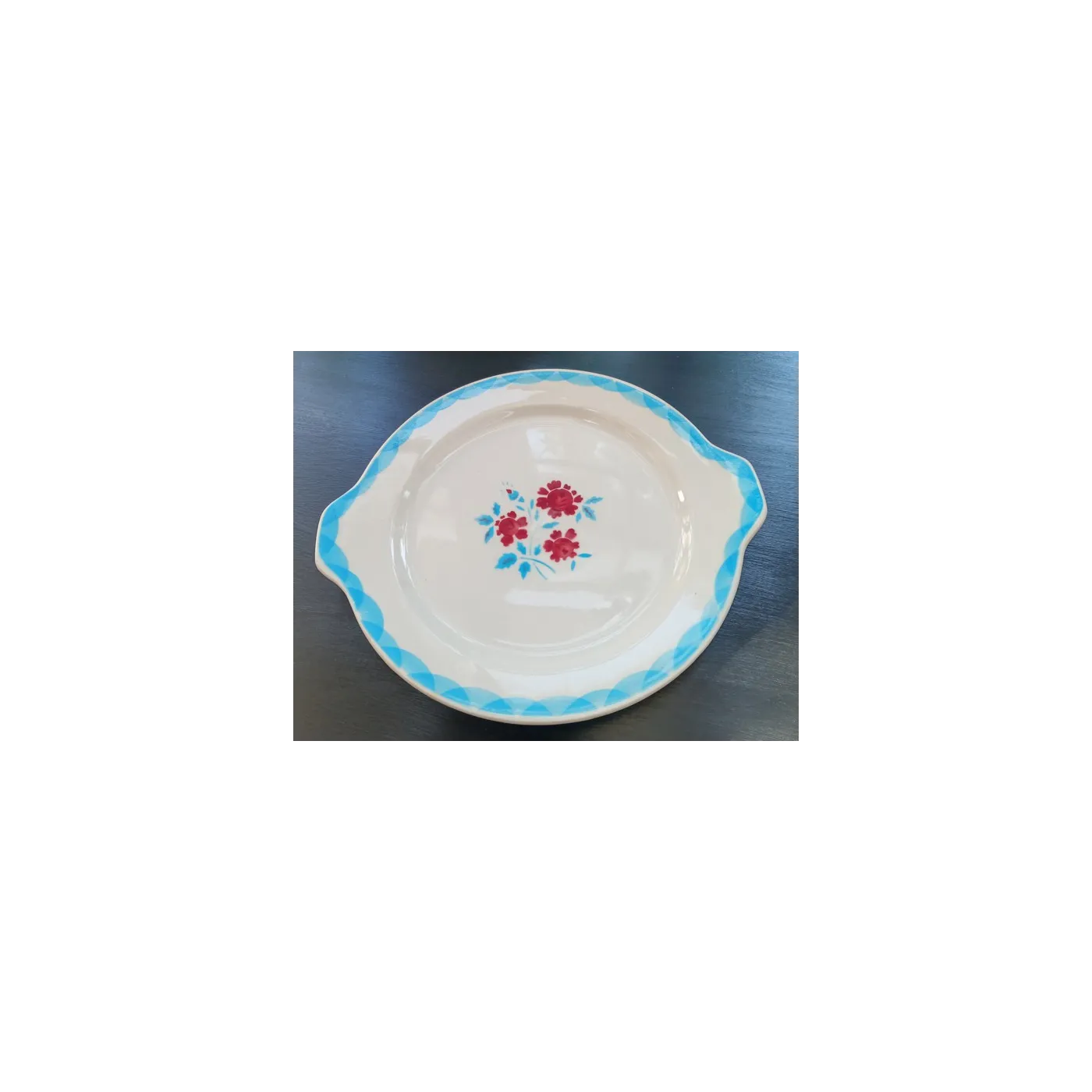 Plat et 12 assiettes à dessert Moulin des loups