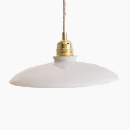 Suspension opaline blanche