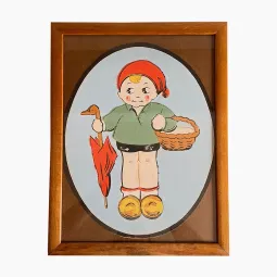 Peinture sérigraphie sur médaillon de papier