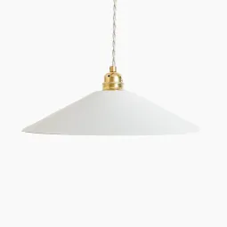 Suspension blanche en tôle émaillée