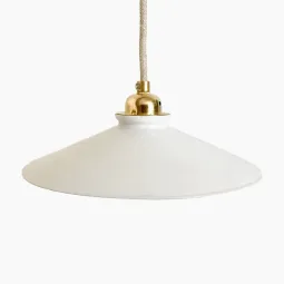 Suspension plate opaline blanche