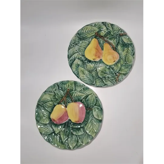 Duo d'assiettes barbotine