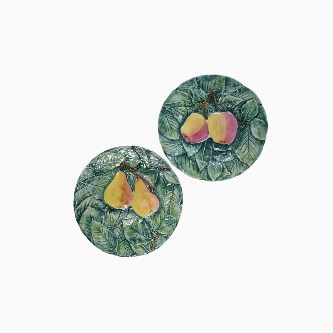 Duo d'assiettes barbotine