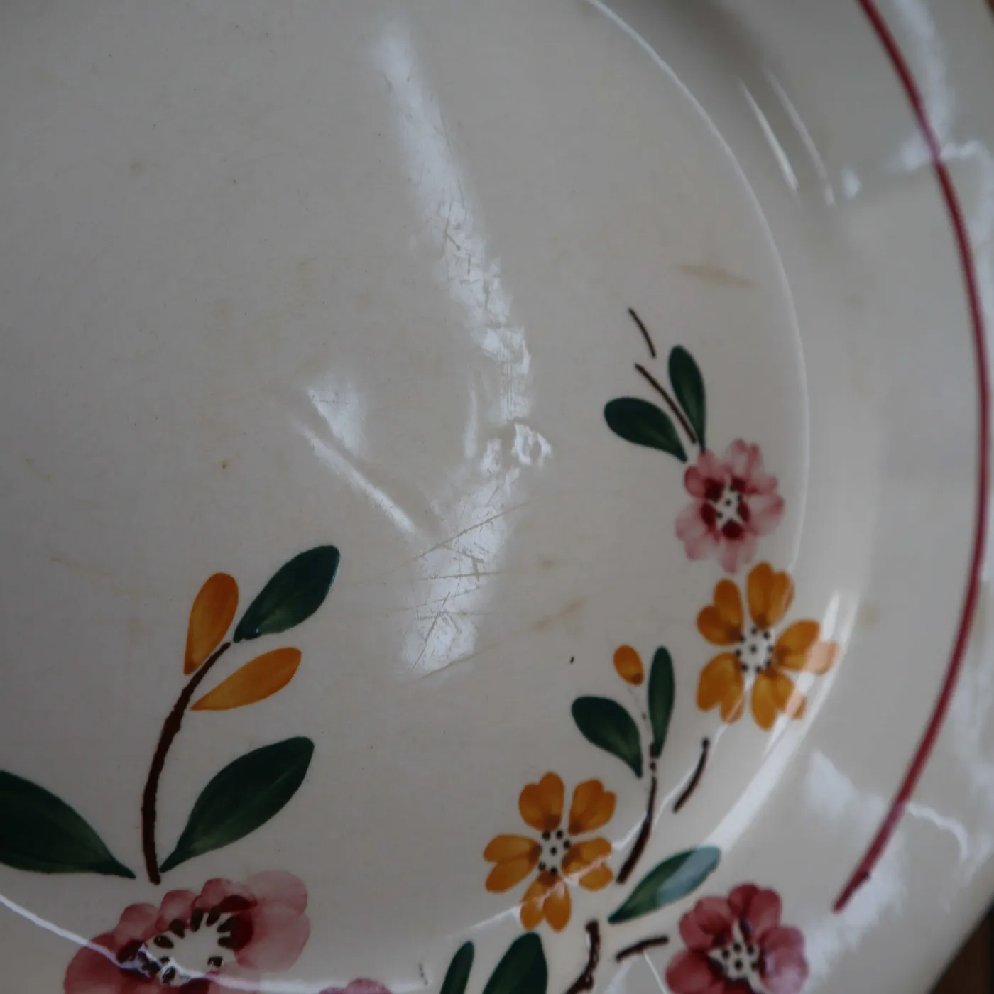 Assiette Plate Ancienne Sarreguemines Décor Eden – Faïence Française