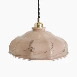 Suspension opaline marbrée