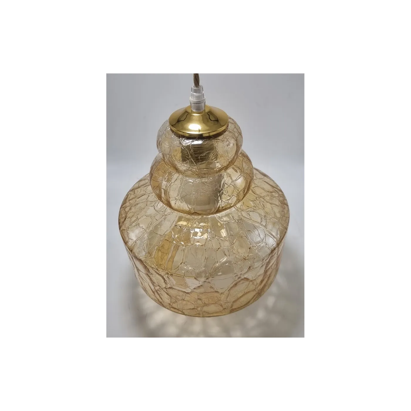 Suspension en verre ambré