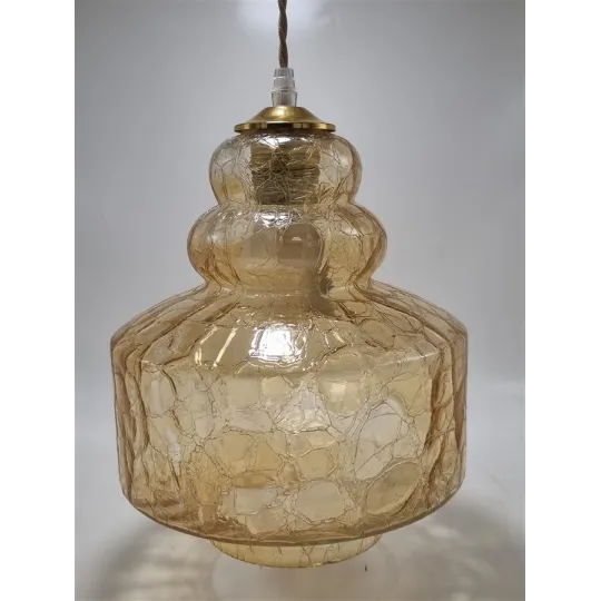 Suspension en verre ambré