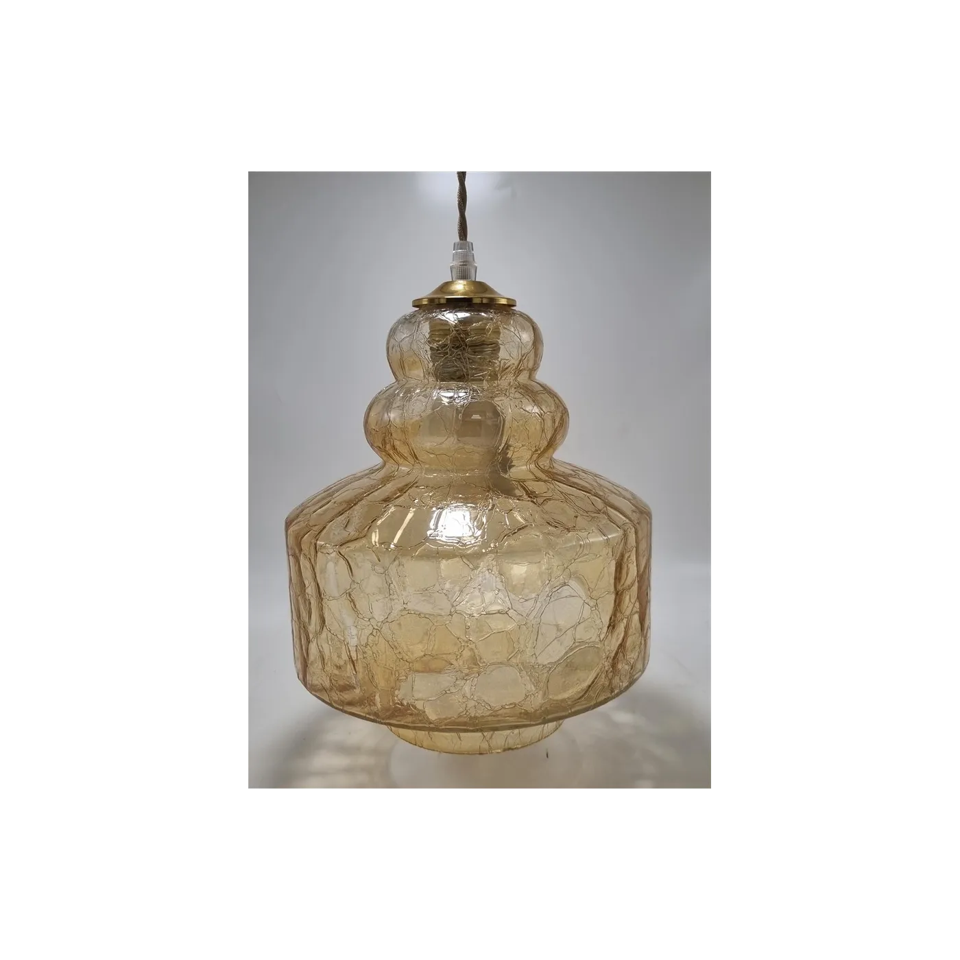 Suspension en verre ambré