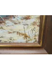 Tableau – Village bord de mer – signé Puig