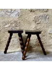 Tabouret tripode x2