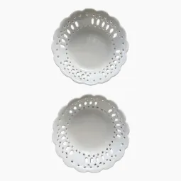 Assiette ajourée x2