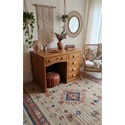 Bureau chêne massif vintage années 50