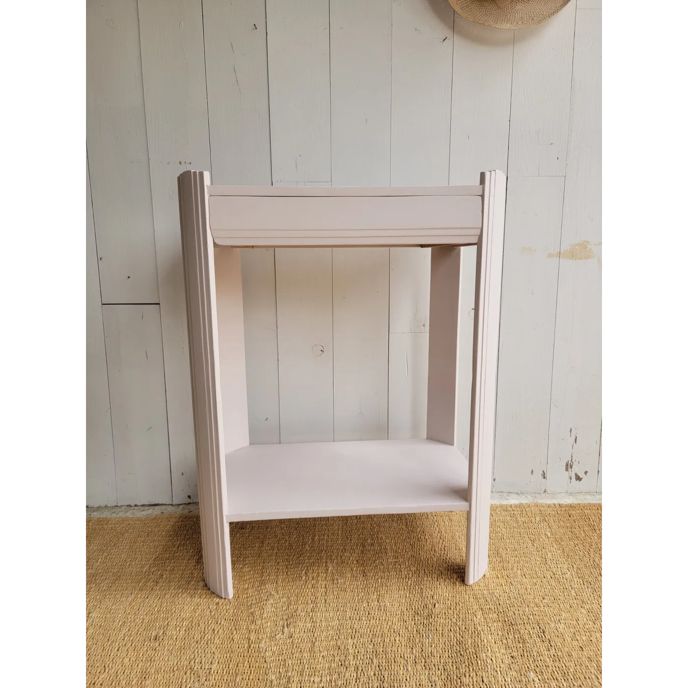 petite console bout de canapé art déco ancien en bois