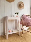 petite console bout de canapé art déco ancien en bois