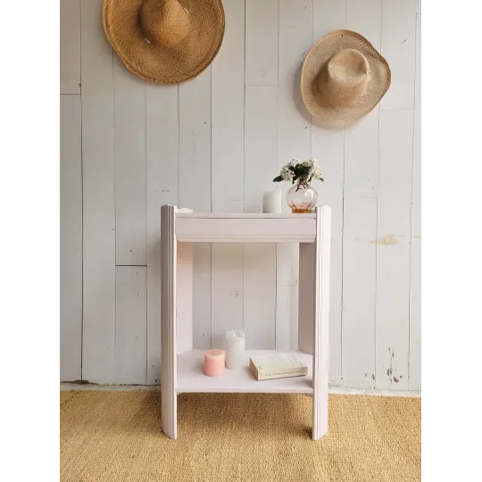 petite console bout de canapé art déco ancien en bois