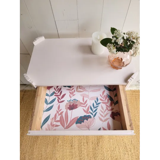 petite console bout de canapé art déco ancien en bois