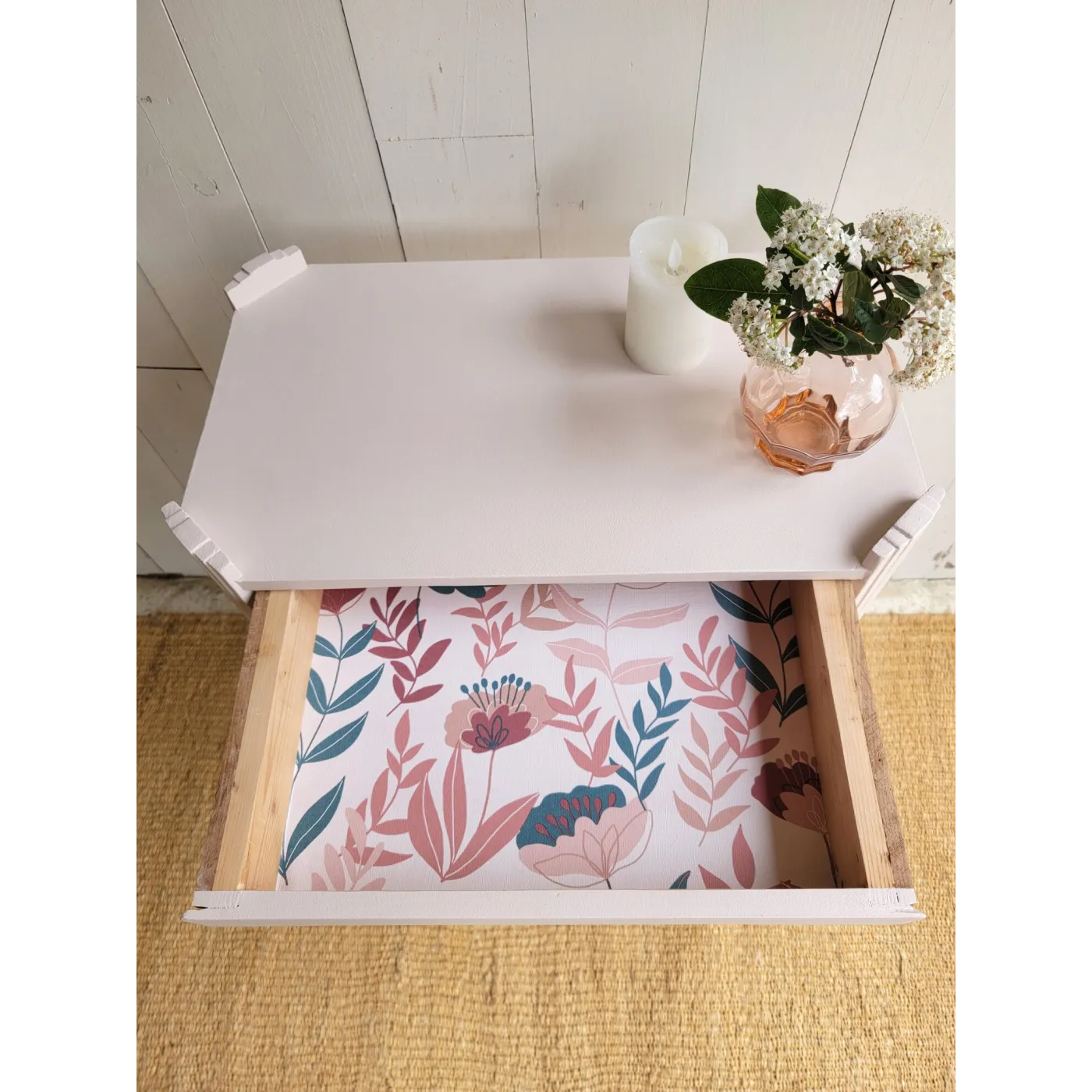 petite console bout de canapé art déco ancien en bois