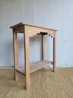 meuble console ancien art déco en bois brut