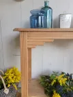 meuble console ancien art déco en bois brut