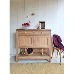 buffet console ancien bois plateau marbre