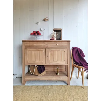 buffet console ancien bois plateau marbre