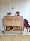 buffet console ancien bois plateau marbre