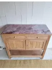 buffet console ancien bois plateau marbre