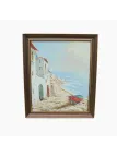 Tableau – Village bord de mer – signé Puig