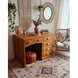 Bureau chêne massif vintage années 50