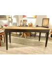 Table de ferme piètement noir
