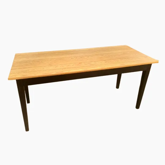 Table de ferme piètement noir