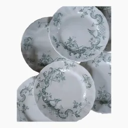 Lot de 6 assiettes Gien 19e siècle