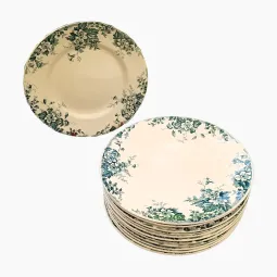 12 assiettes plates anciennes