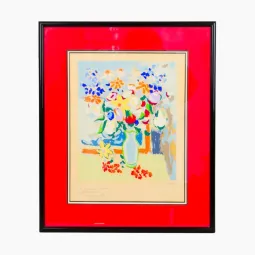 "Le bouquet " lithographie par Lucien Callé