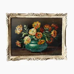 "Les dahlias" par E Lainé