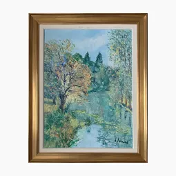 "Rivière la Bouzanne à le pont chrétien" par H Jonas