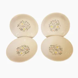 4 assiettes creuses Gien Arlequin