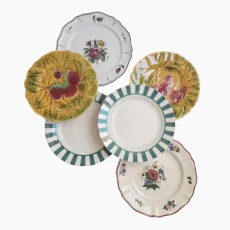 Assiettes à dessert vintage dépareillées