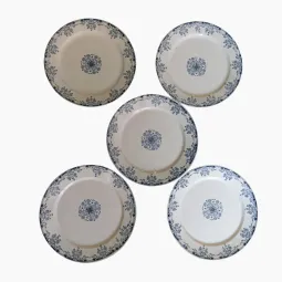5 assiettes plates terre de fer Sarreguemines modèle Mignon