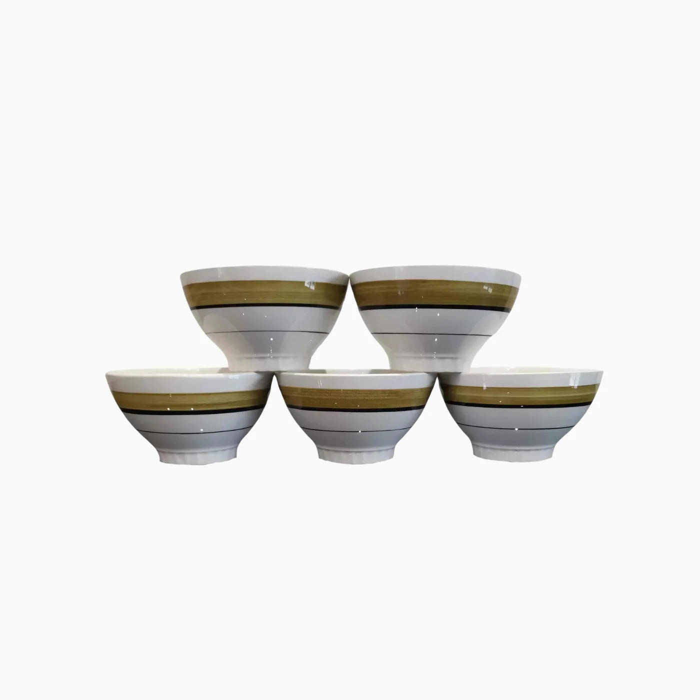 Lot de 3 anciens petits bols à facettes - Hauteur 5 cm